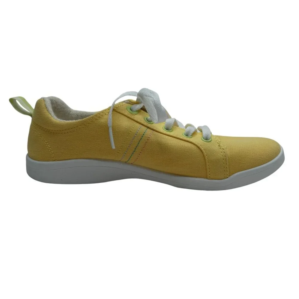 Vionic‎ Beach Stinson Yellow Canvas Lightweight Sneakers Womens 8.5
